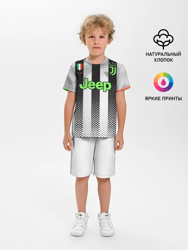 Детская пижама с шортами с принтом «Ювентус — Ronaldo 19-20 Palace edition»
