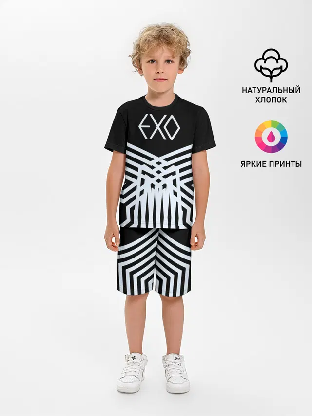 Детская пижама с шортами с принтом «Exo»