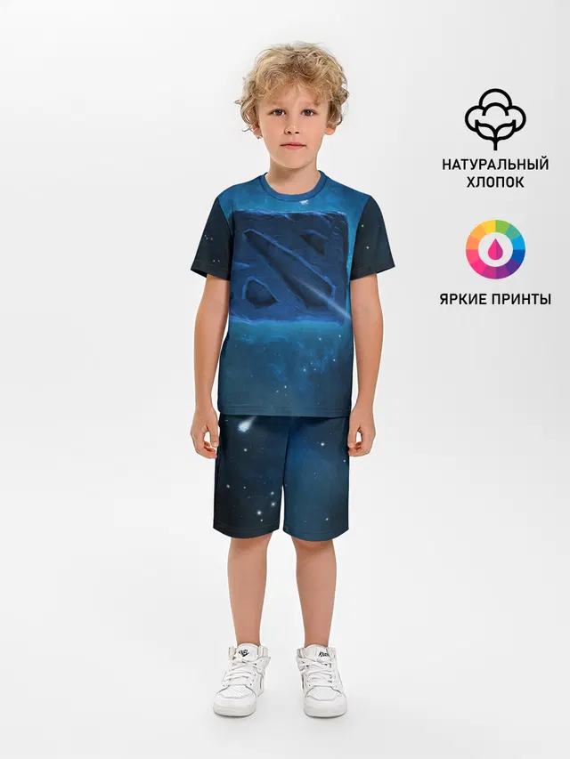 Детская пижама с шортами с принтом «Space»