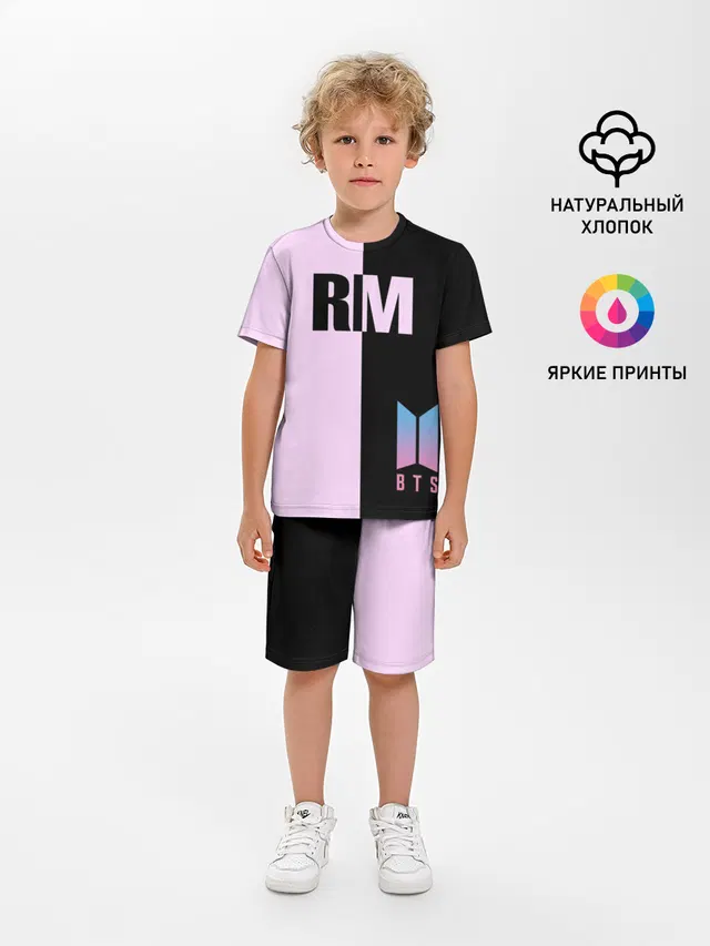 Детская пижама с шортами с принтом «BTS — BTS RM»
