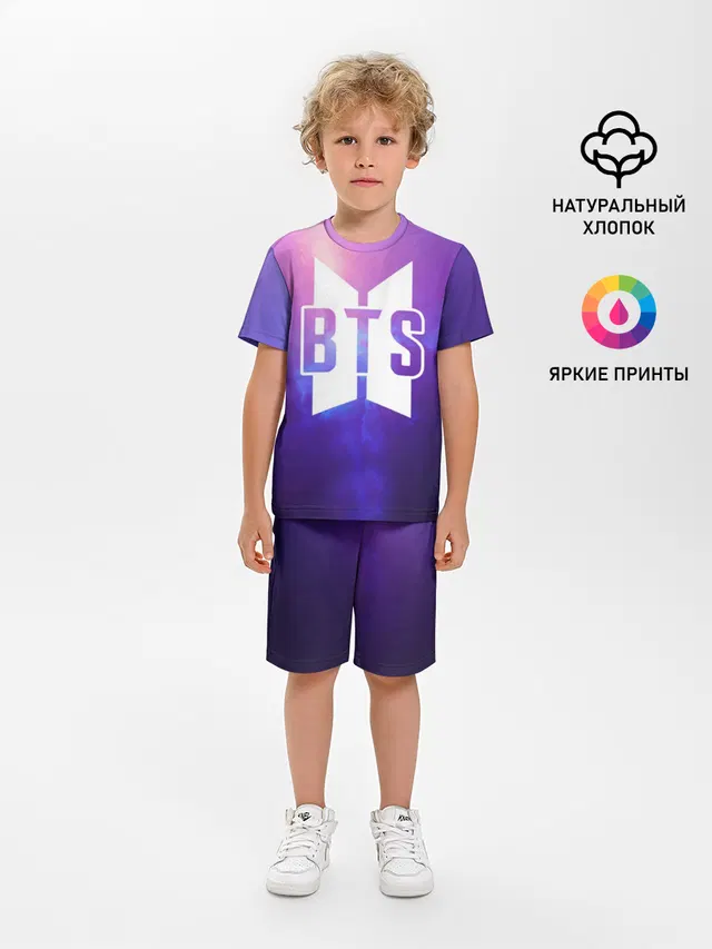 Детская пижама с шортами с принтом «BTS — BTS SPACE»