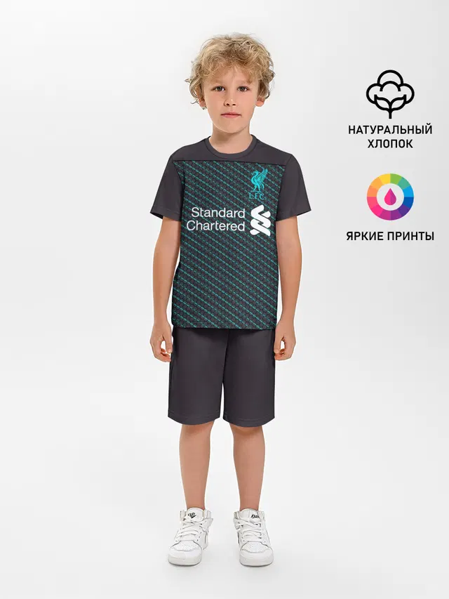 Детская пижама с шортами с принтом «Liverpool 19-20 home - форма.»
