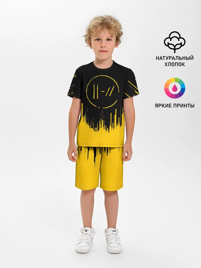 Детская пижама с шортами с принтом «Twenty One Pilots»