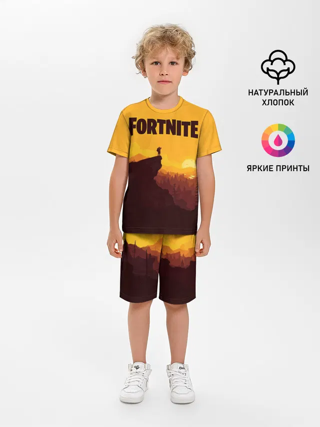 Детская пижама с шортами с принтом «Fortnite Save the World»