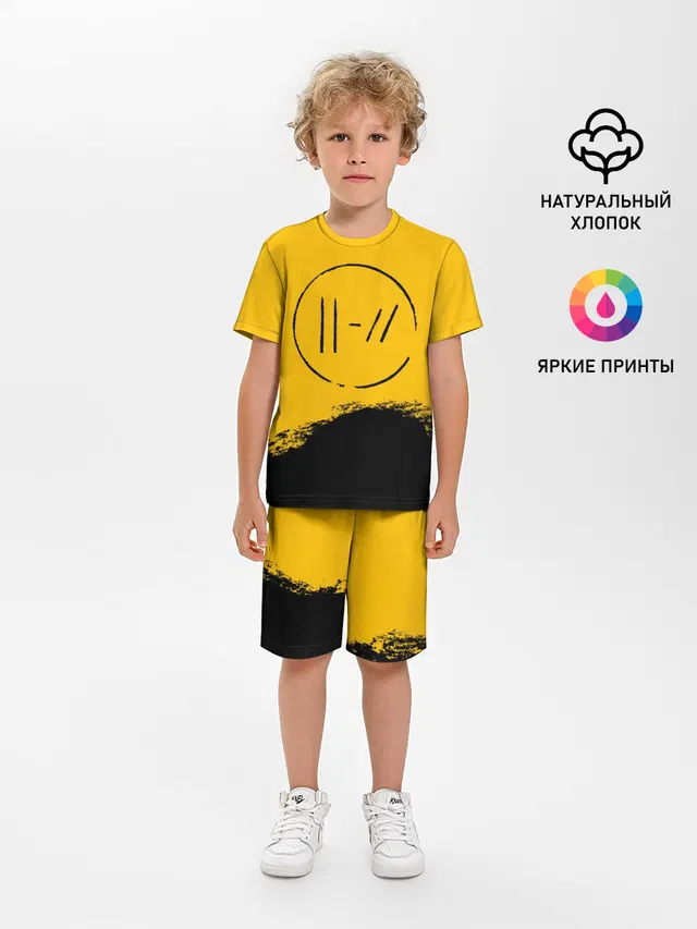 Детская пижама с шортами с принтом «Twenty one pilots symbol»