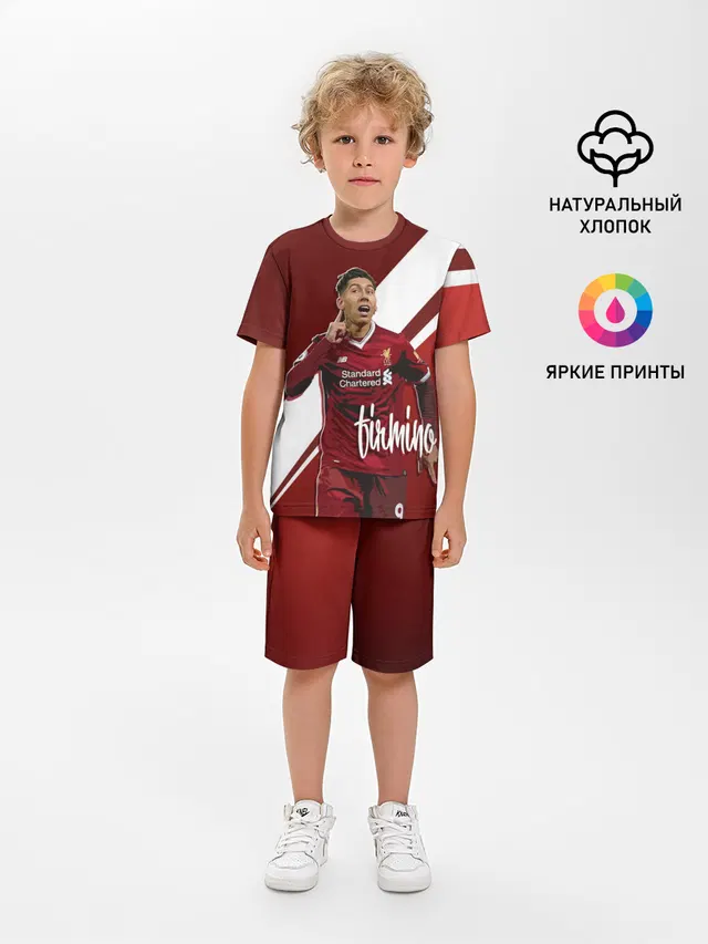 Детская пижама с шортами с принтом «Roberto Firmino»