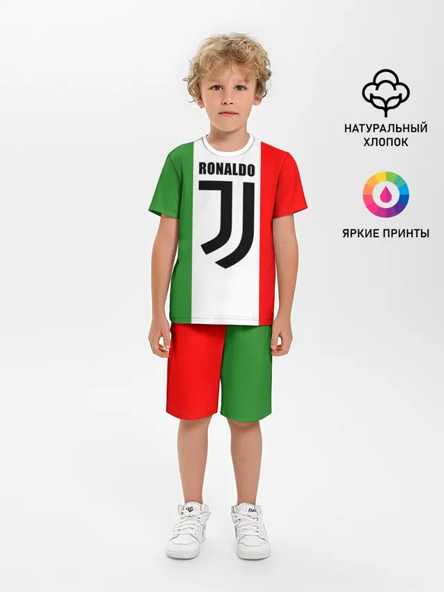 Детская пижама с шортами с принтом «Ювентус — Ronaldo Juventus Italy»