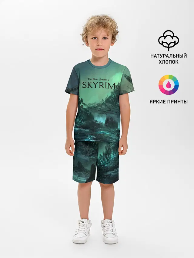Детская пижама с шортами с принтом «The Elder Scrolls — SKYRIM»