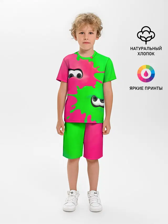 Детская пижама с шортами с принтом «Игры — Splatoon»
