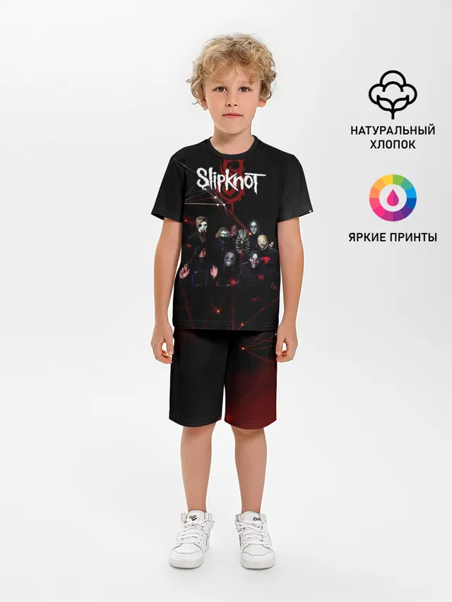 Детская пижама с шортами с принтом «Slipknot»