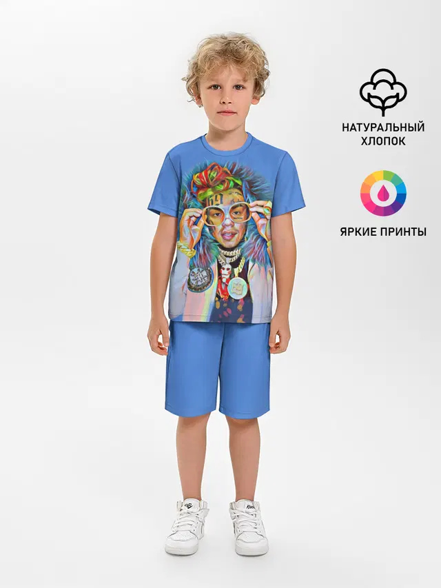 Детская пижама с шортами с принтом «6IX9INE — 6IX9INE SWAG»