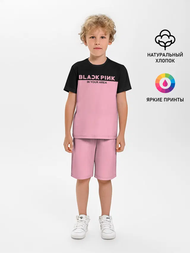Детская пижама с шортами с принтом «BlackPink»