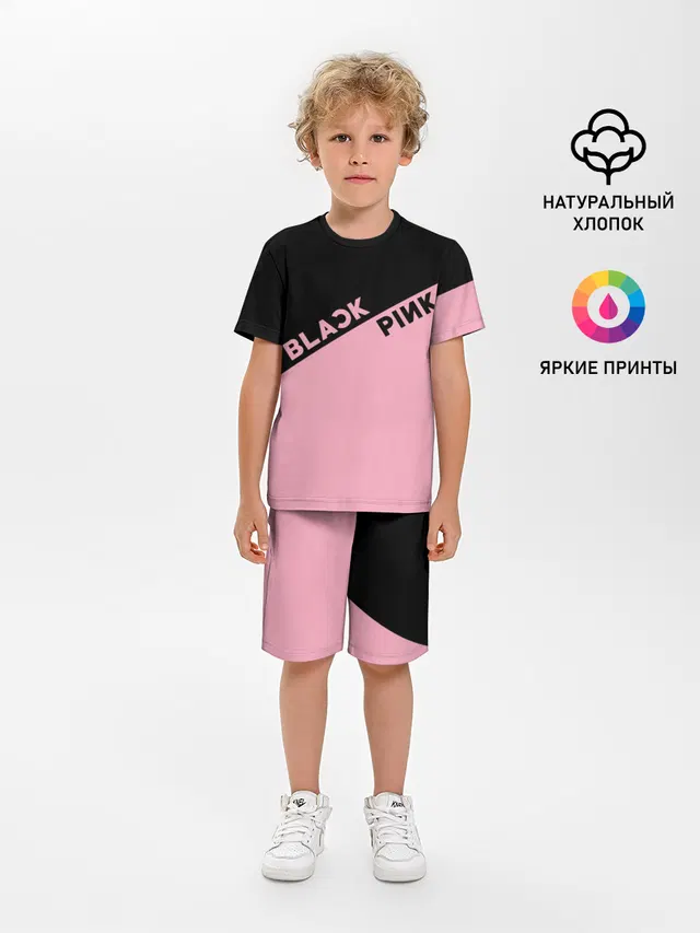 Детская пижама с шортами с принтом «BlackPink»