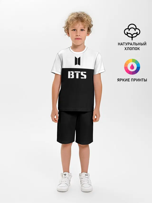 Детская пижама с шортами с принтом «BTS»