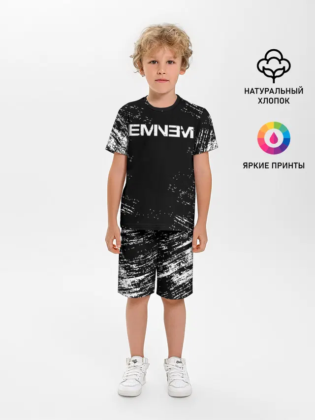 Детская пижама с шортами с принтом «Eminem»