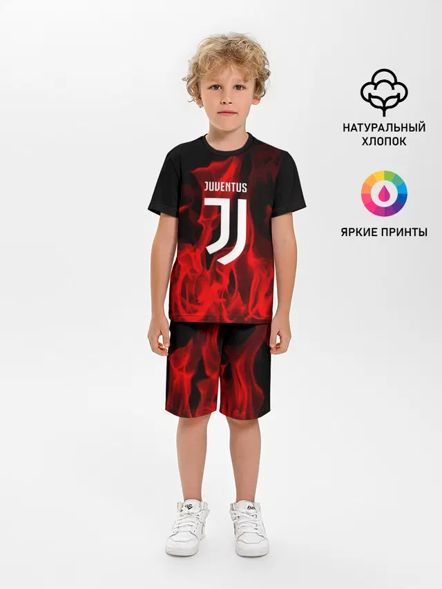 Детская пижама с шортами с принтом «Ювентус — JUVENTUS SPORT»