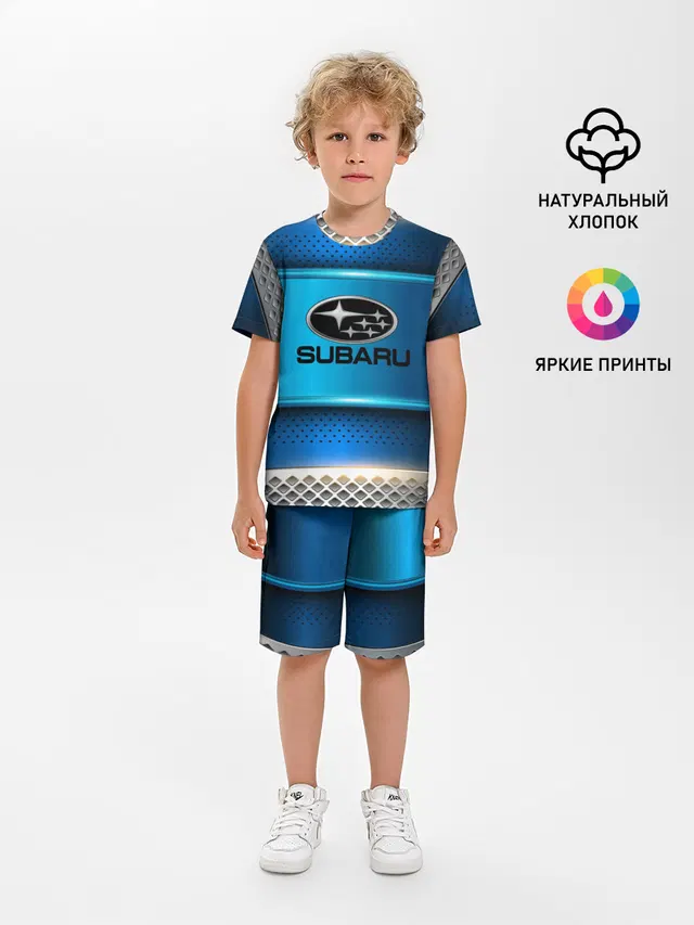 Детская пижама с шортами с принтом «SUBARU sport collection»