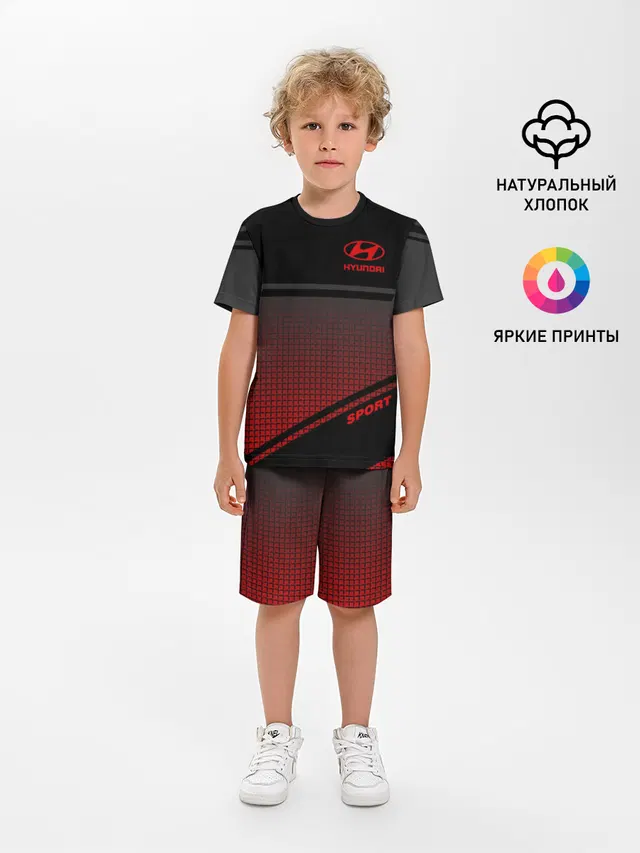 Детская пижама с шортами с принтом «Sport — HYUNDAI SPORT»
