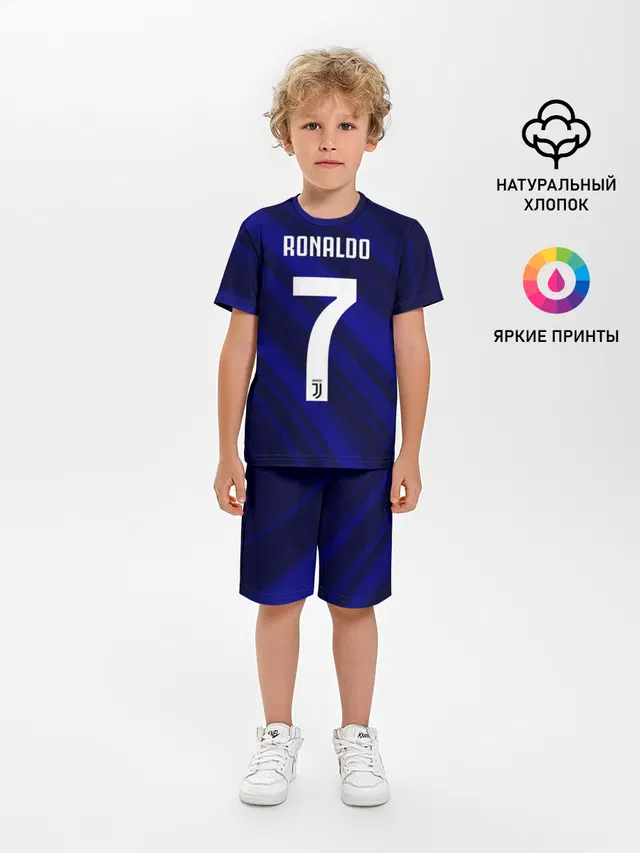 Детская пижама с шортами с принтом «Ювентус — RONALDO JUVE SPORT»