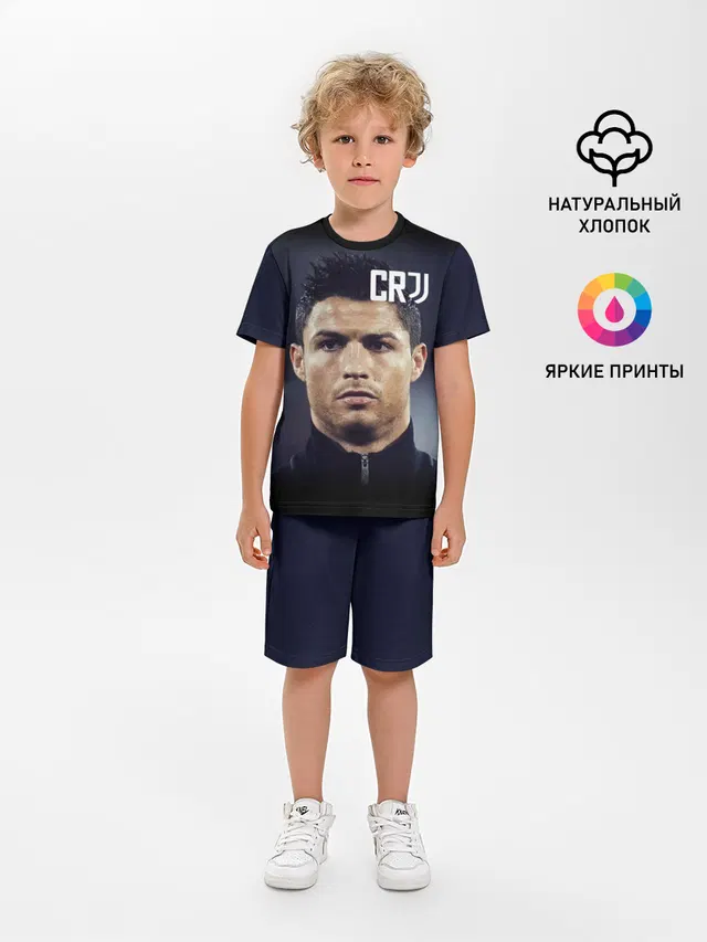 Детская пижама с шортами с принтом «Ювентус — RONALDO JUVE SPORT»