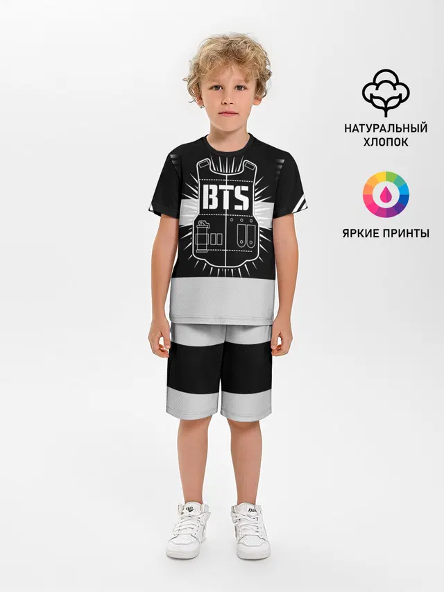 Детская пижама с шортами с принтом «BTS — BTS ARMY 97 JUNG KOOK»