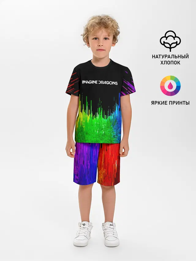 Детская пижама с шортами с принтом «Imagine Dragons»