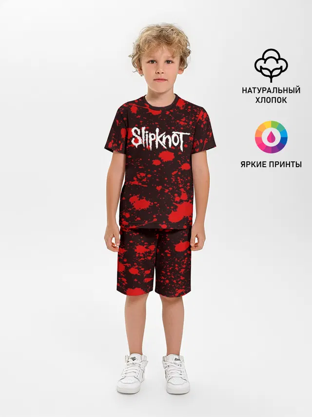 Детская пижама с шортами с принтом «Slipknot»