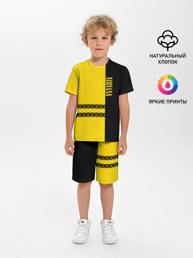 Детская пижама с шортами с принтом «Nirvana Logo»