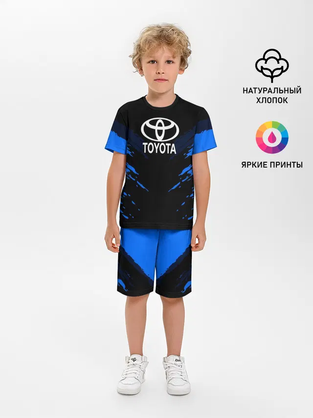 Детская пижама с шортами с принтом «Тойота — TOYOTA SPORT COLLECTION»