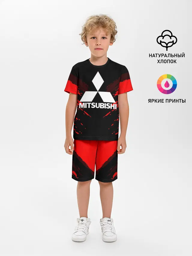 Детская пижама с шортами с принтом «Mitsubishi — MITSUBISHI SPORT COLLECTION»