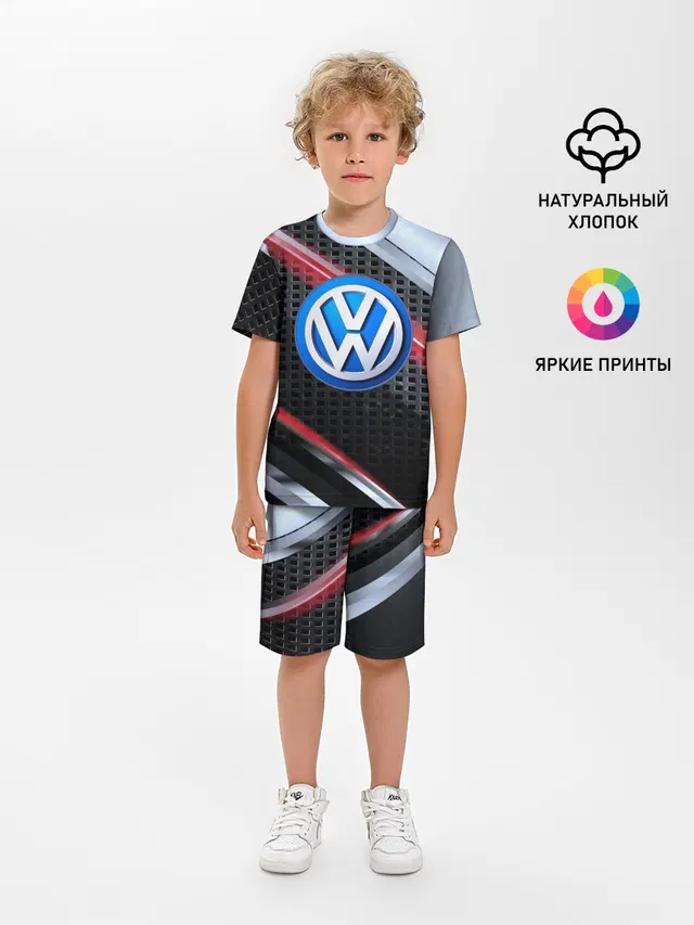 Детская пижама с шортами с принтом «Volkswagen — VOLKSWAGEN high speed»