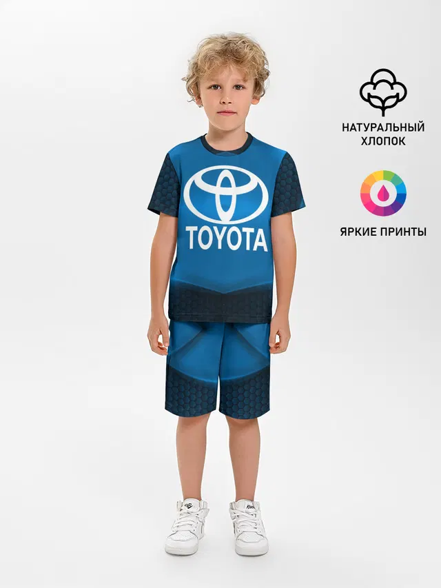 Детская пижама с шортами с принтом «Тойота — Toyota SPORT»