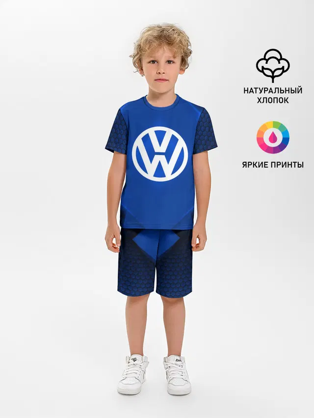 Детская пижама с шортами с принтом «Volkswagen — Volkswagen SPORT»