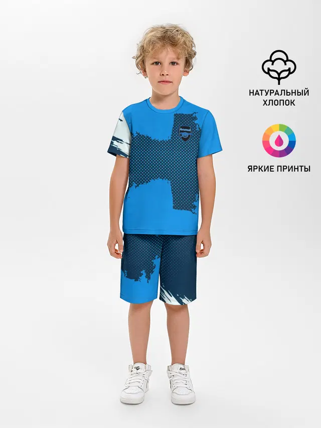 Детская пижама с шортами с принтом «Арсенал — ARSENAL SPORT BLUE»