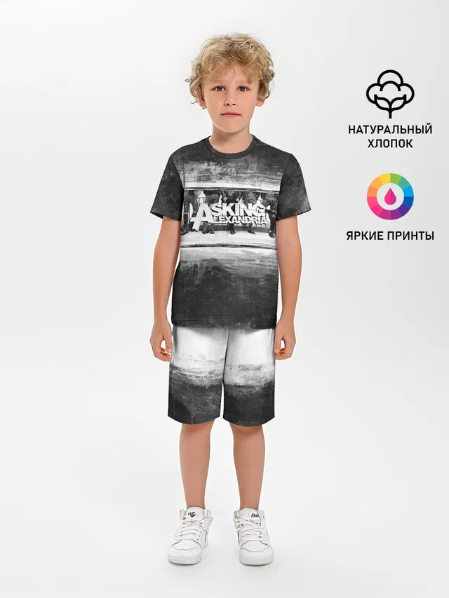 Детская пижама с шортами с принтом «Asking Alexandria»
