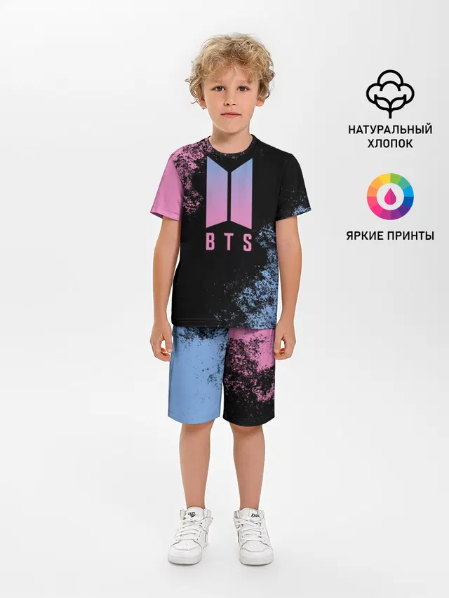 Детская пижама с шортами с принтом «BTS — BTS SUGA»