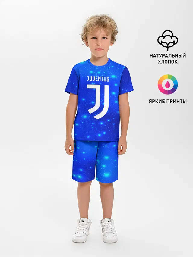 Детская пижама с шортами с принтом «Ювентус — Juventus space collection»