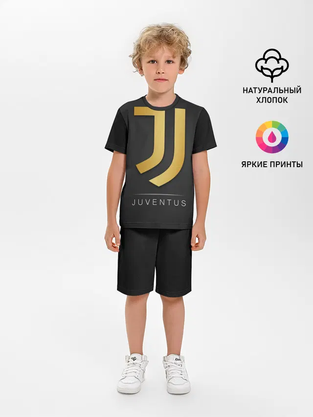 Детская пижама с шортами с принтом «Ювентус — Juventus Gold Edition»
