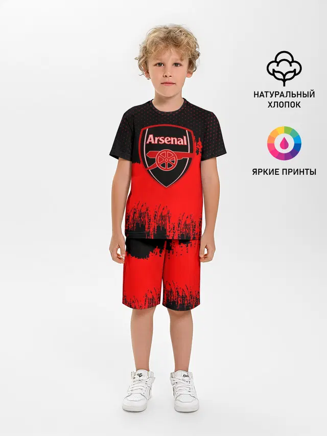 Детская пижама с шортами с принтом «Арсенал — FC Arsenal Original uniform»