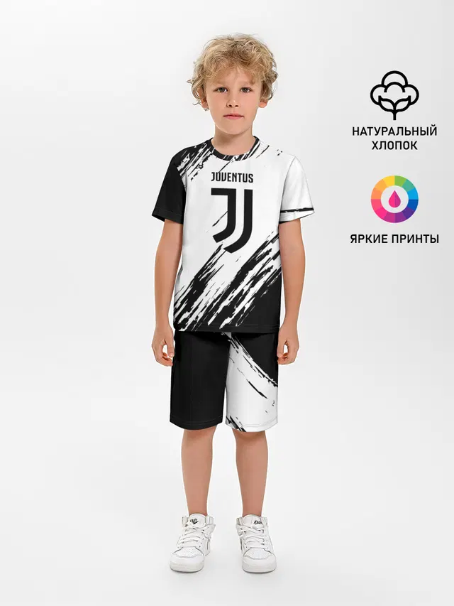 Детская пижама с шортами с принтом «Ювентус — JUVENTUS SPORT»