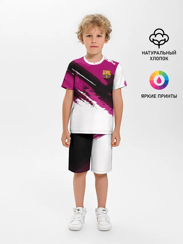 Детская пижама с шортами с принтом «Барселона — FC Barcelona Original 2018»