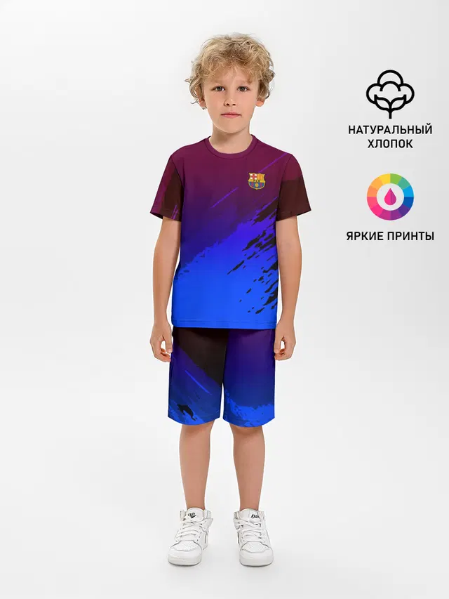 Детская пижама с шортами с принтом «Барселона — FC Barcelona SPORT»