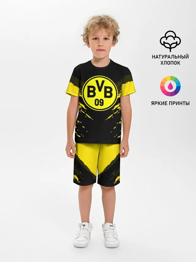 Детская пижама с шортами с принтом «Borussia — BORUSSIA SPORT»