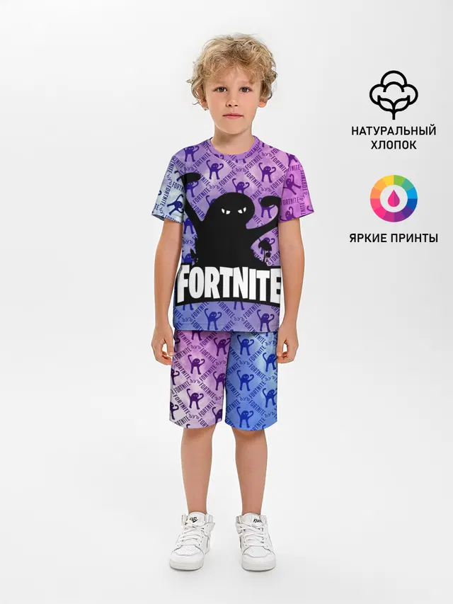 Детская пижама с шортами с принтом «Фортнайт — ЪУЪ FORTNITE»