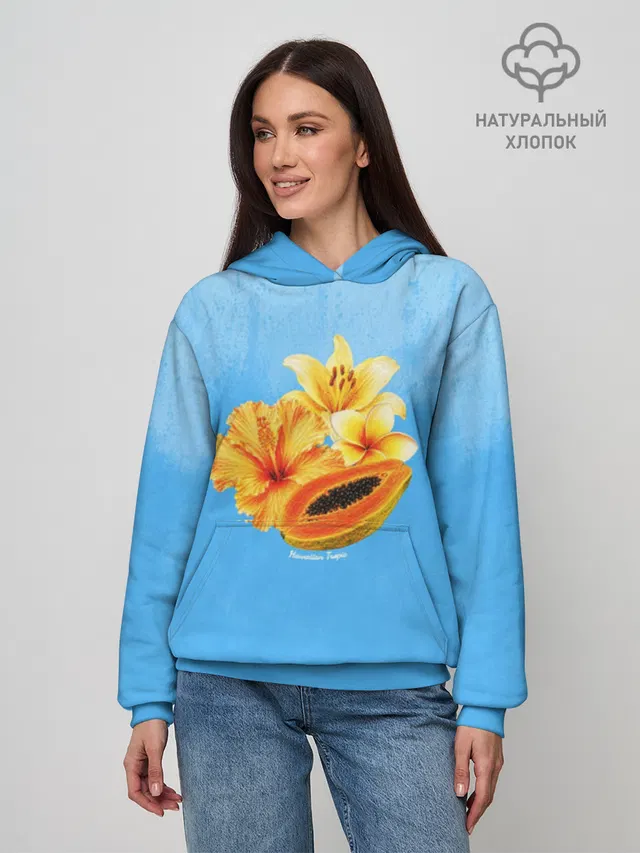 Худи женское базовое из хлопка