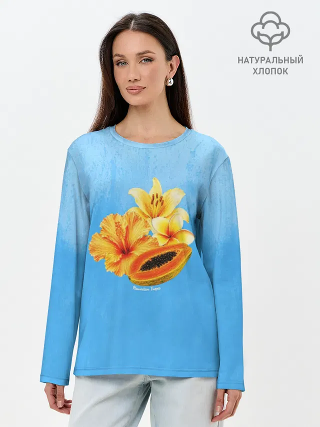 Лонгслив женский из хлопка