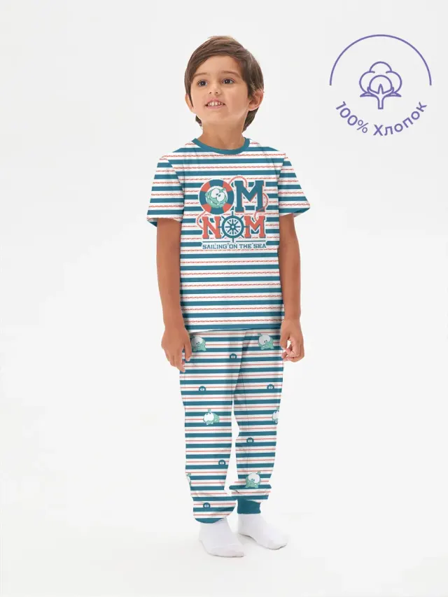 Om Stripes Blue