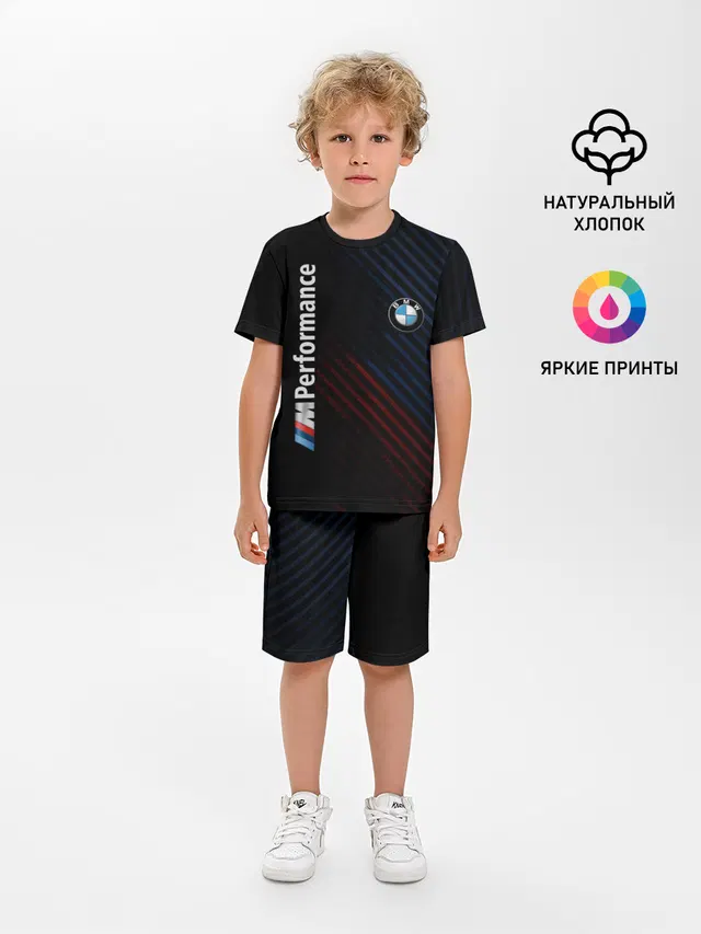 Детская пижама с шортами с принтом «M logo — BMW PERFORMANCE»