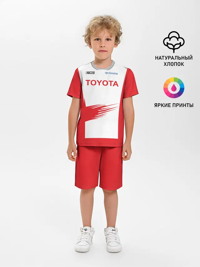 Детская пижама с шортами с принтом «Тойота — Toyota Driver»