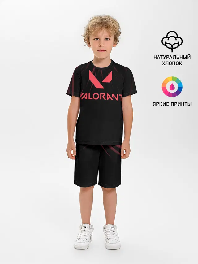 Детская пижама с шортами с принтом «Valorant Logo»